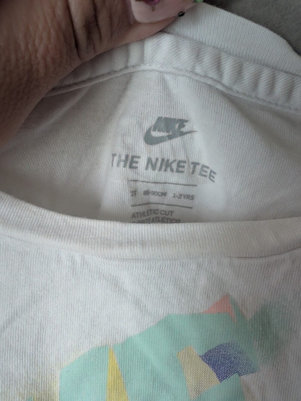 Toddler Nike Set Shorts in Purple with Coral Side Panels And Matching T-shirt - Picture 4 of 4